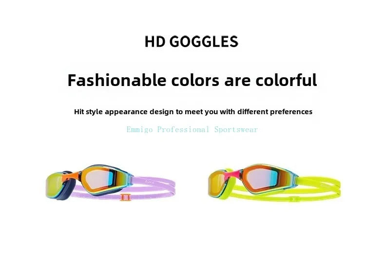 Professional Swim Goggles For Competition Zoke Electroplated Anti-Fog Swimming Goggles High-Definition Lenses With Clear Vision