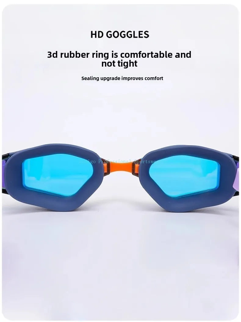 Professional Swim Goggles For Competition Zoke Electroplated Anti-Fog Swimming Goggles High-Definition Lenses With Clear Vision