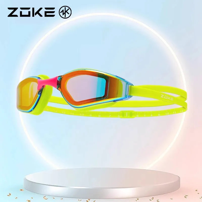 Professional Swim Goggles For Competition Zoke Electroplated Anti-Fog Swimming Goggles High-Definition Lenses With Clear Vision