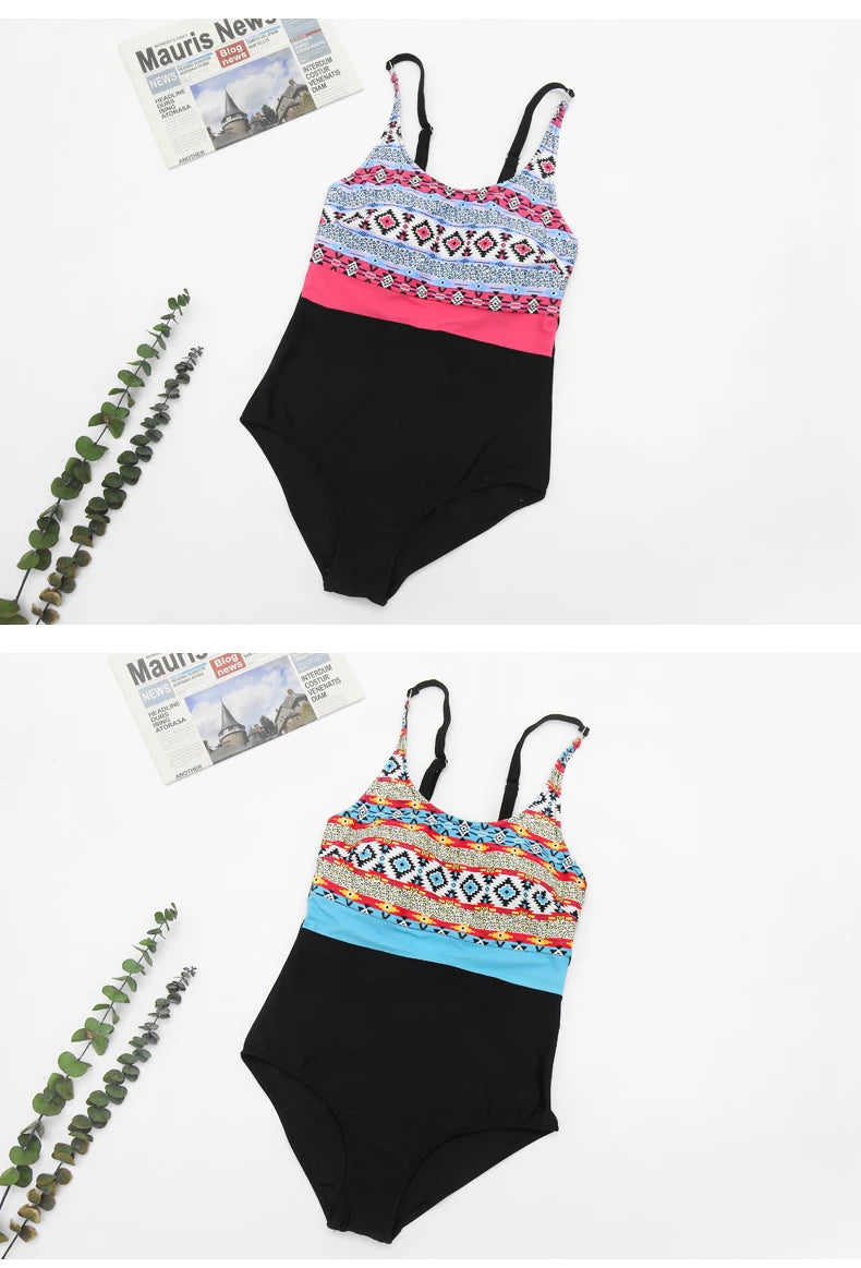 One-Piece Large Swimsuits Closed Female Plus Size Swimwear For The Pool Swim Bather Beach Body Bathing Suits Women