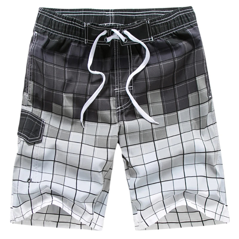 Summer Men Quick-drying Beachwear Plus Size Swimsuit Shorts Male Fashion Casual Loose Hawaii Printing Surf Board Shorts