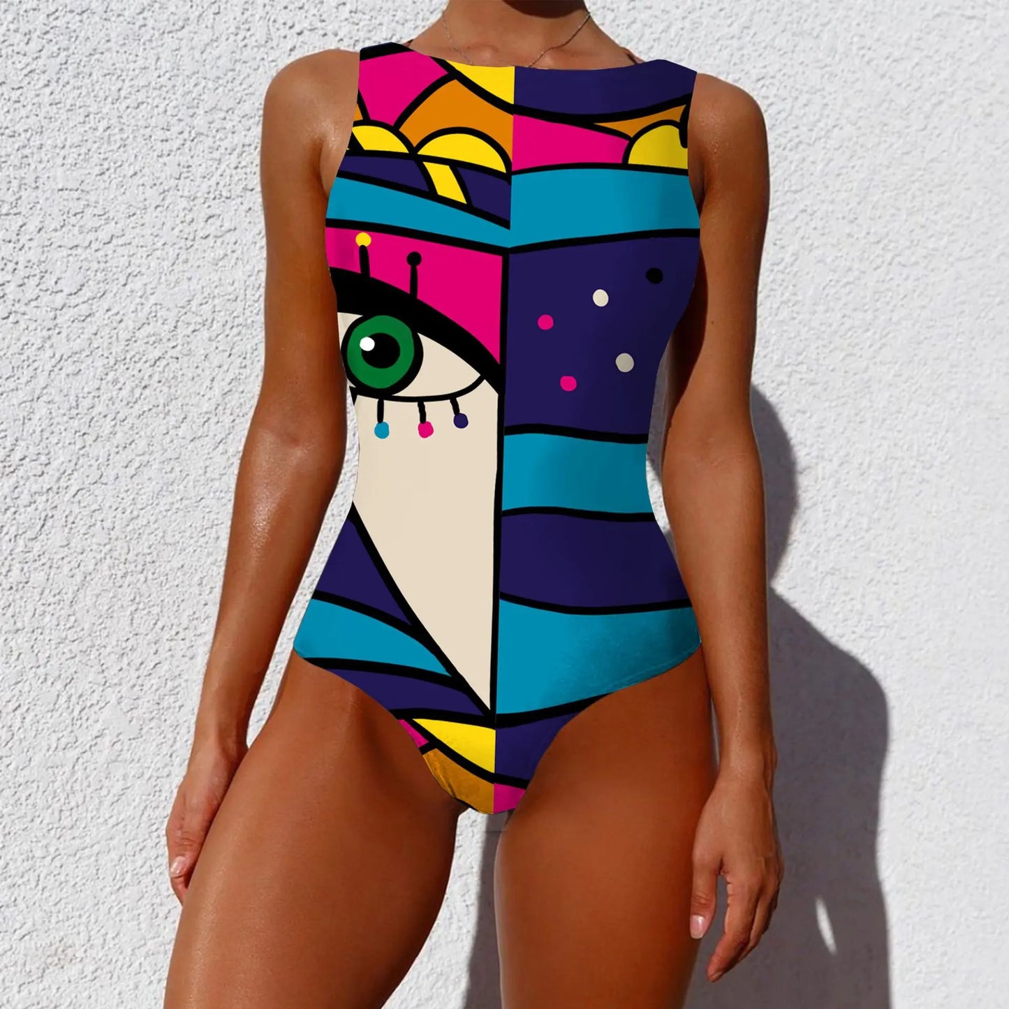 One Piece Swimsuit Women Swimwear Monokini Long Sleeve Printed Floral Female Bathing Suit Surfing Bodysuit Swim Wear Beach
