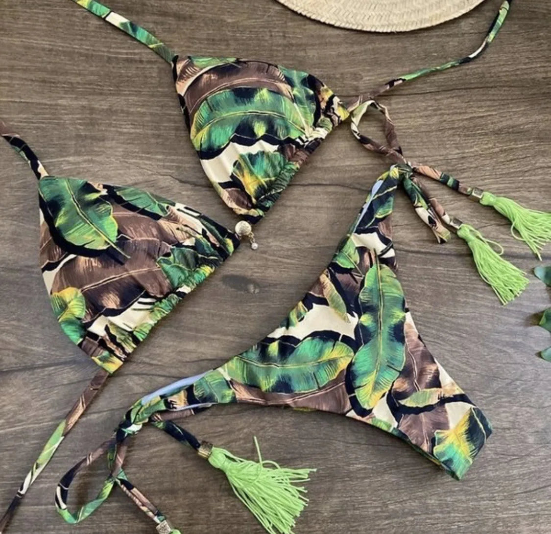 Bikinis Set Women Swimsuit Bandage Two-Piece Swimwear Brazilian Biquínis Beachwear Bathing Suit