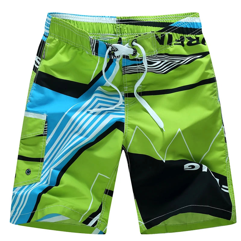 Summer Men Quick-drying Beachwear Plus Size Swimsuit Shorts Male Fashion Casual Loose Hawaii Printing Surf Board Shorts