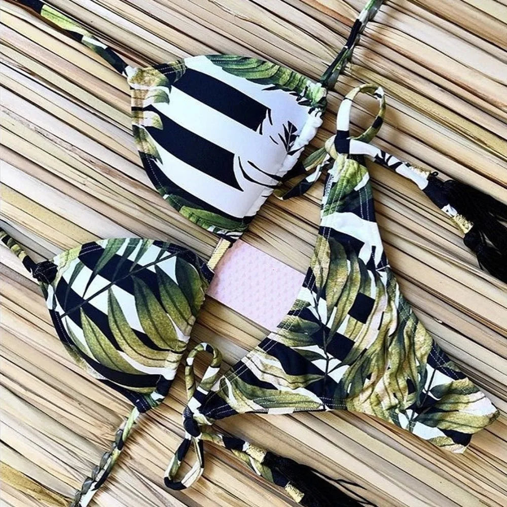 Bikinis Set Women Swimsuit Bandage Two-Piece Swimwear Brazilian Biquínis Beachwear Bathing Suit