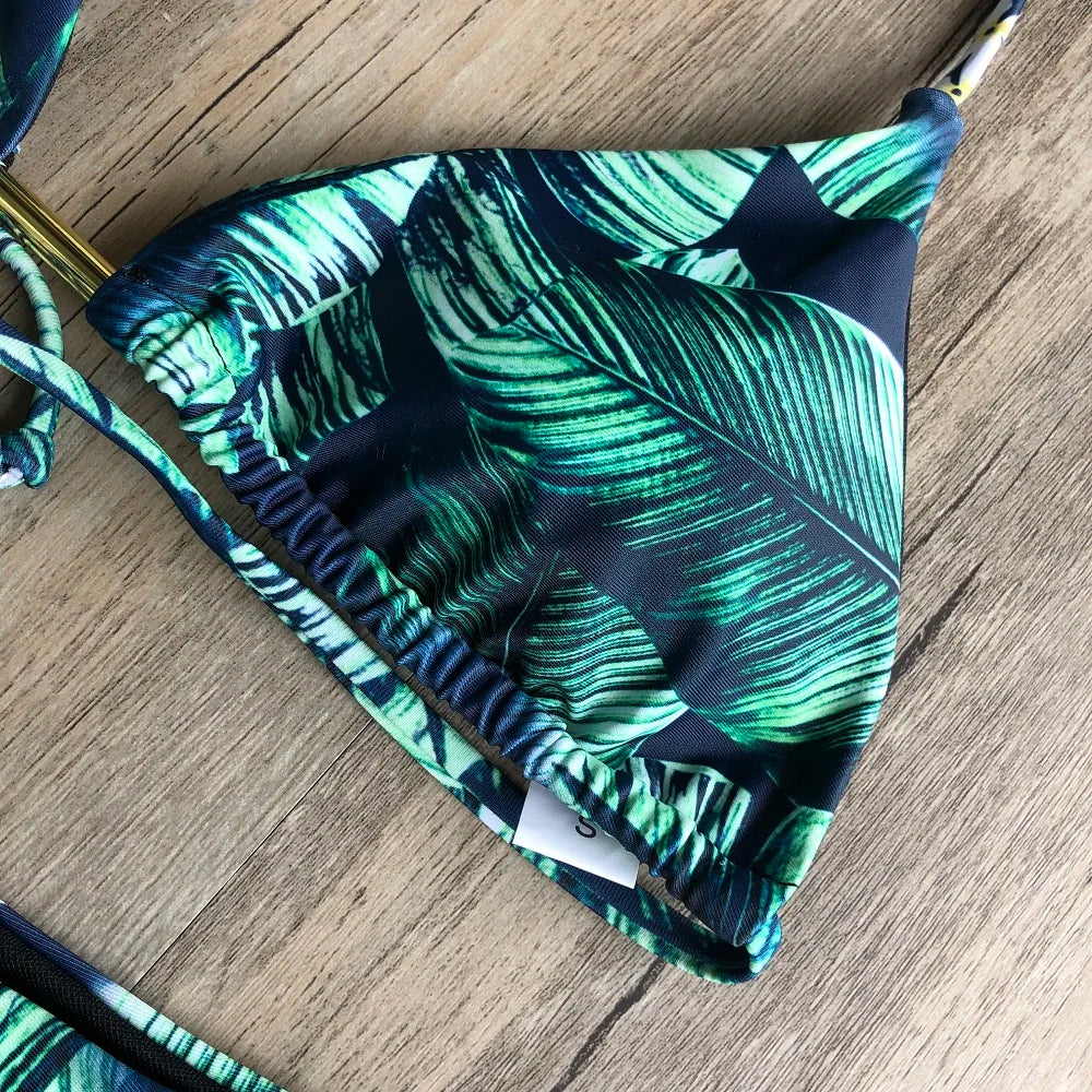 Bikinis Set Women Swimsuit Bandage Two-Piece Swimwear Brazilian Biquínis Beachwear Bathing Suit