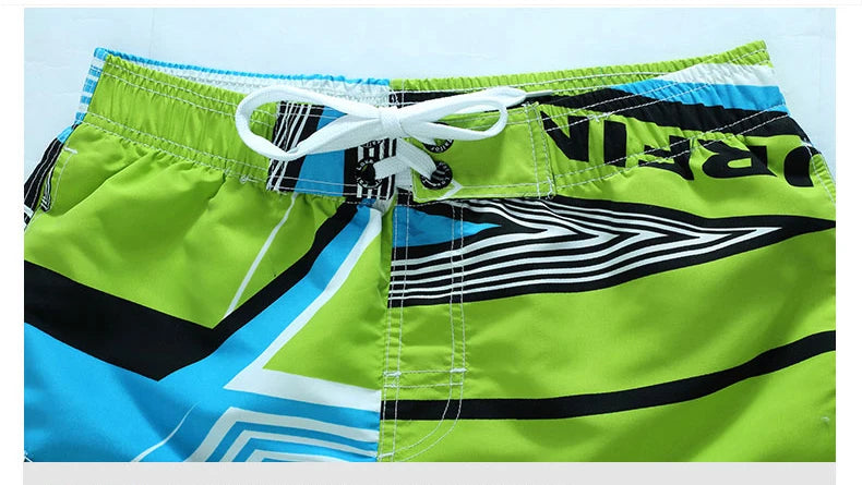 Summer Men Quick-drying Beachwear Plus Size Swimsuit Shorts Male Fashion Casual Loose Hawaii Printing Surf Board Shorts