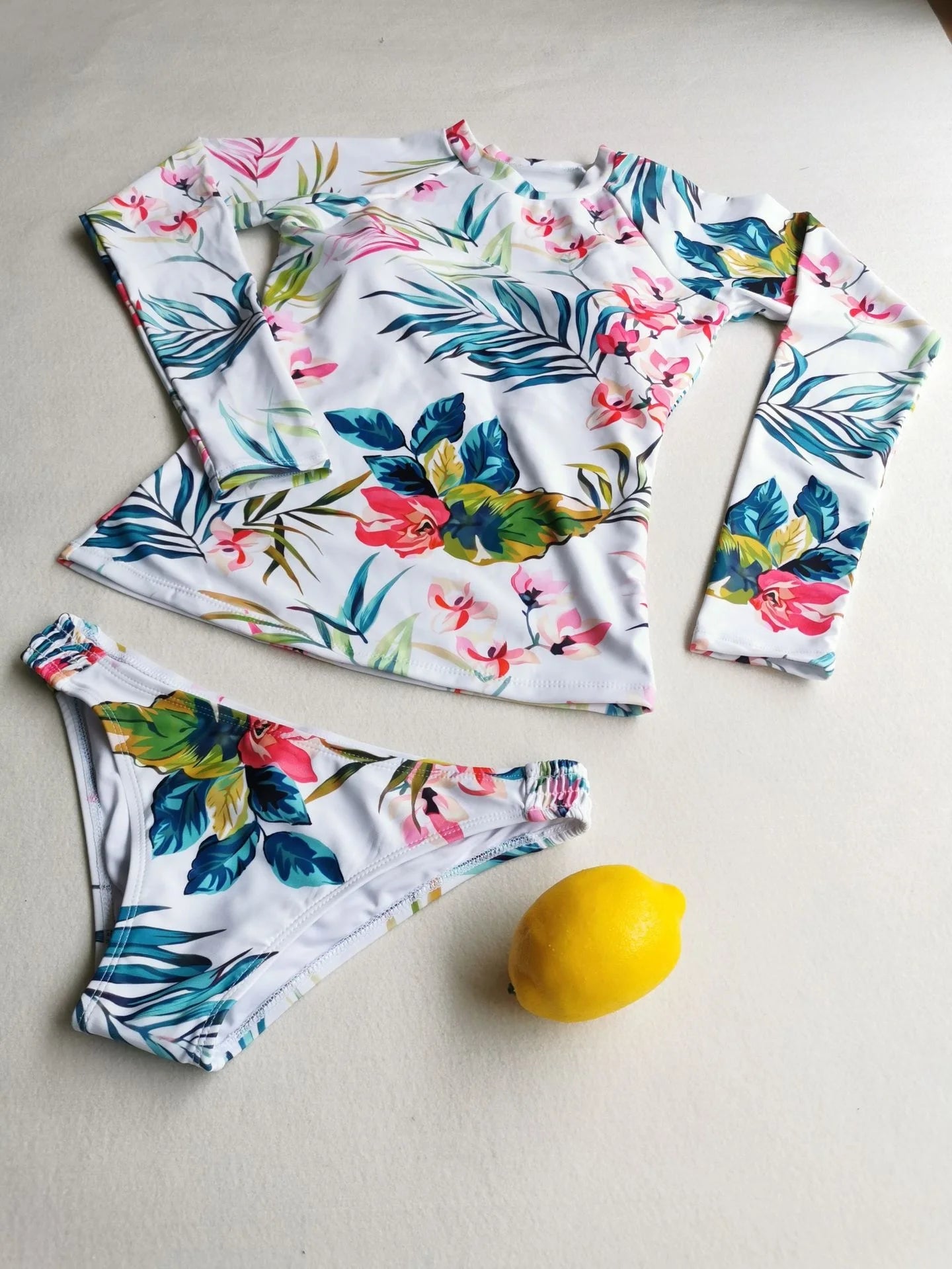 Summer Bikinis Long Sleeve Swimwear Female Swimsuit Push Up Bikini Set Beach Girls Swimming Bathing Suit Women Bather