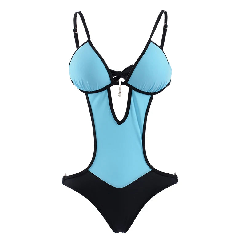 Women One Piece Swimsuit Ladies Hollow Out Brazilian Bikini Fashion Female Swimwear Push Up Beachwear