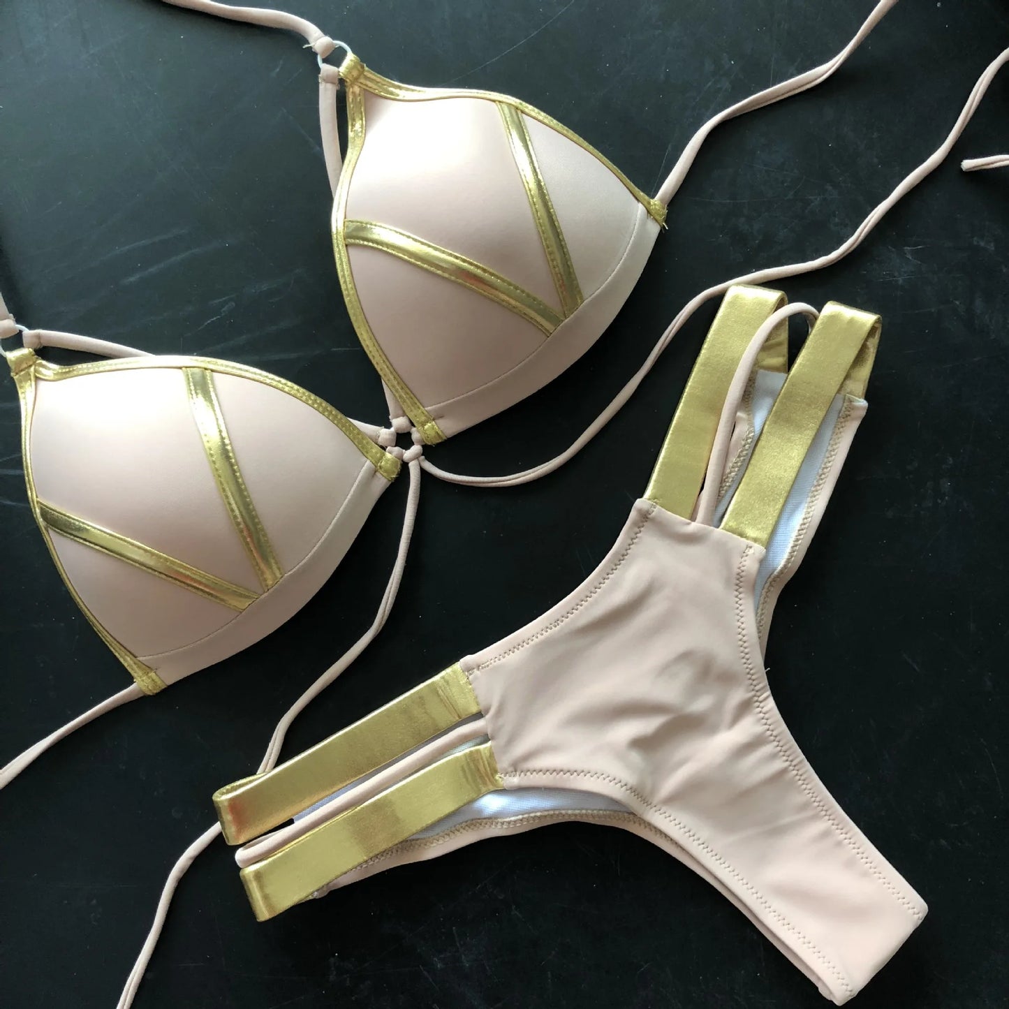 Gold Stamping Women Bikini Set Padded Women Swimsuit Push Up Bikini Swimwear Summer Beachwear Brazil Bathing Suit