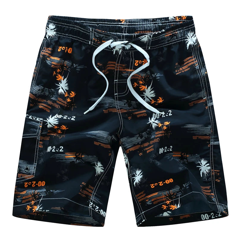 Summer Men Quick-drying Beachwear Plus Size Swimsuit Shorts Male Fashion Casual Loose Hawaii Printing Surf Board Shorts