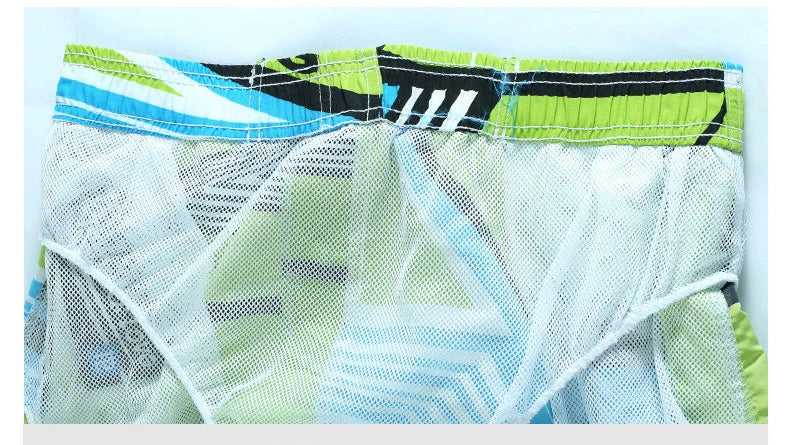 Summer Men Quick-drying Beachwear Plus Size Swimsuit Shorts Male Fashion Casual Loose Hawaii Printing Surf Board Shorts