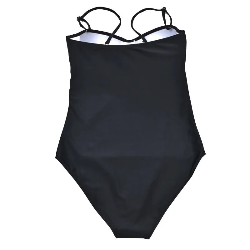 Print Floral One-piece Large Swimsuits Closed Push Up Female Swimwear Pool Beach Body Bathing Suit Women XXL