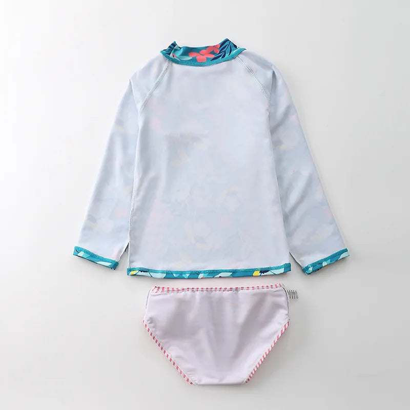 Swimsuit for Girls Unicorn Rash Guards Two Pieces Long Sleeve Children Swimwear Beach Wear Kids Toddler Baby Girl Bathing Suit