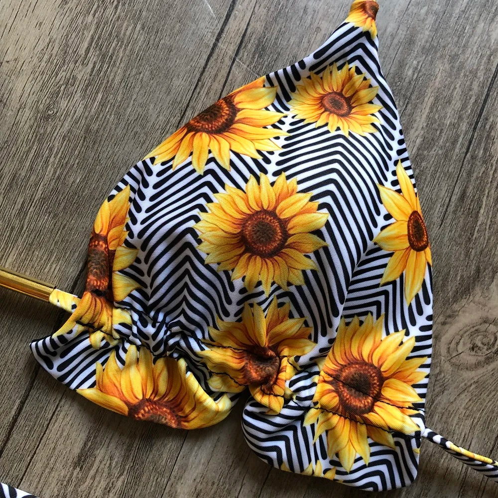 Bikinis Set Women Swimsuit Bandage Two-Piece Swimwear Brazilian Biquínis Beachwear Bathing Suit