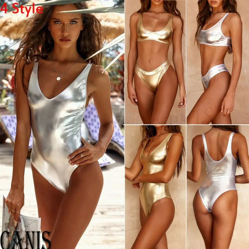Women One Piece & Bikini Push-Up Padded Swimwear Swimsuit Bathing Suit Beachwear Swimming Suit