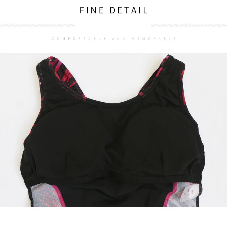 Quick Dry Swimwear Professional Knee Length Round Neck Swimsuit Women One Piece Sport Bathing Suit Rashguard Surf