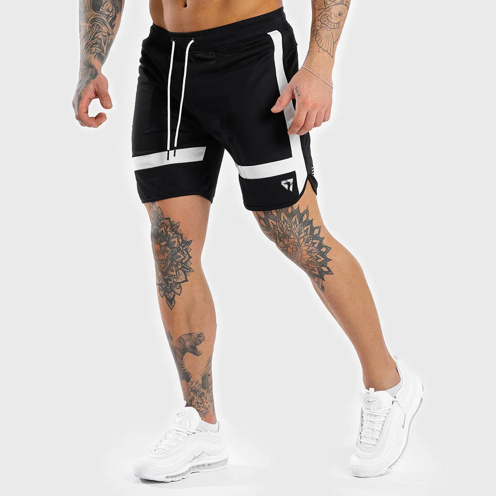 Summer Running Shorts Men Fitness Gym Joggers Workout Breathable Mesh Men Short Pants Quick Dry Training Sport Gym Shorts Male