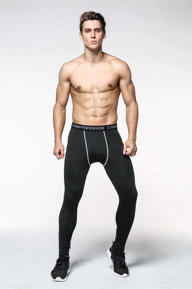 Mens Compression Pants Quick Dry Fit Men Leggings Fitness Running Tights Trousers Male Sportswear Training Sport Gym Leggings