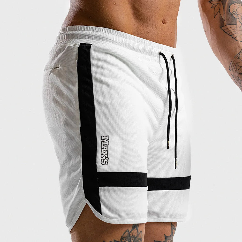 Summer Running Shorts Men Fitness Gym Joggers Workout Breathable Mesh Men Short Pants Quick Dry Training Sport Gym Shorts Male