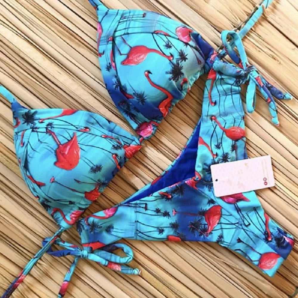 Bikinis Set Women Swimsuit Bandage Two-Piece Swimwear Brazilian Biquínis Beachwear Bathing Suit