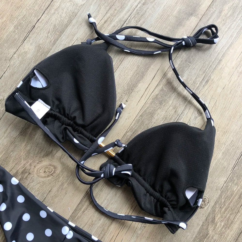 Bikinis Set Women Swimsuit Bandage Two-Piece Swimwear Brazilian Biquínis Beachwear Bathing Suit