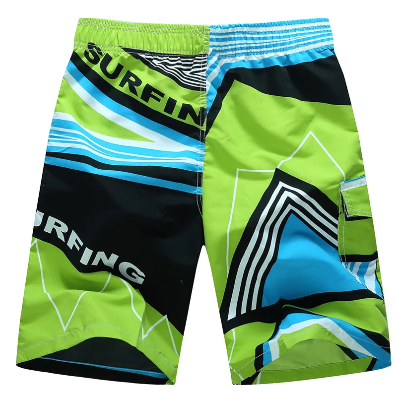 Summer Men Quick-drying Beachwear Plus Size Swimsuit Shorts Male Fashion Casual Loose Hawaii Printing Surf Board Shorts
