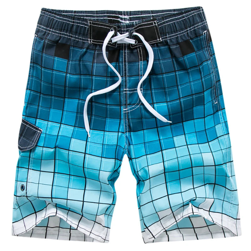 Summer Men Quick-drying Beachwear Plus Size Swimsuit Shorts Male Fashion Casual Loose Hawaii Printing Surf Board Shorts