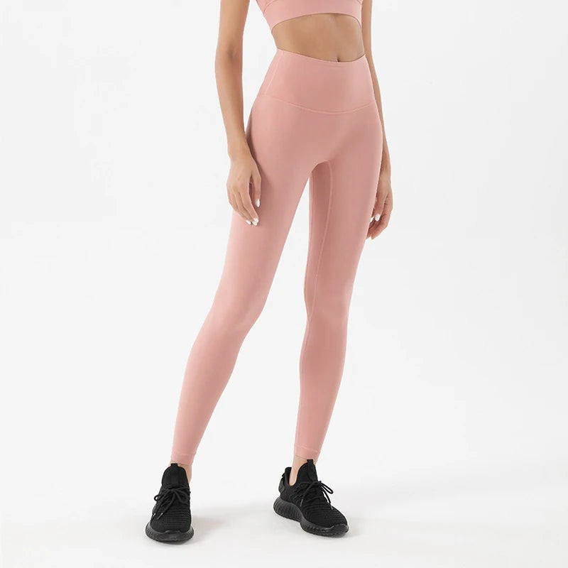 Nylon Leggings Women's Pants Yoga Sport Fitness Gym High Waist Elastic Breathable Leggings For Fitness Womens Clothing