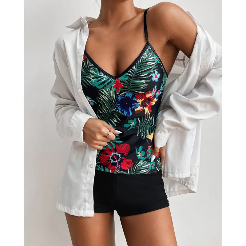 Tankini Sets Female Swimwear Beach Wear Two-Piece Bathing Suit Sports Pool Women's Swimming Suit