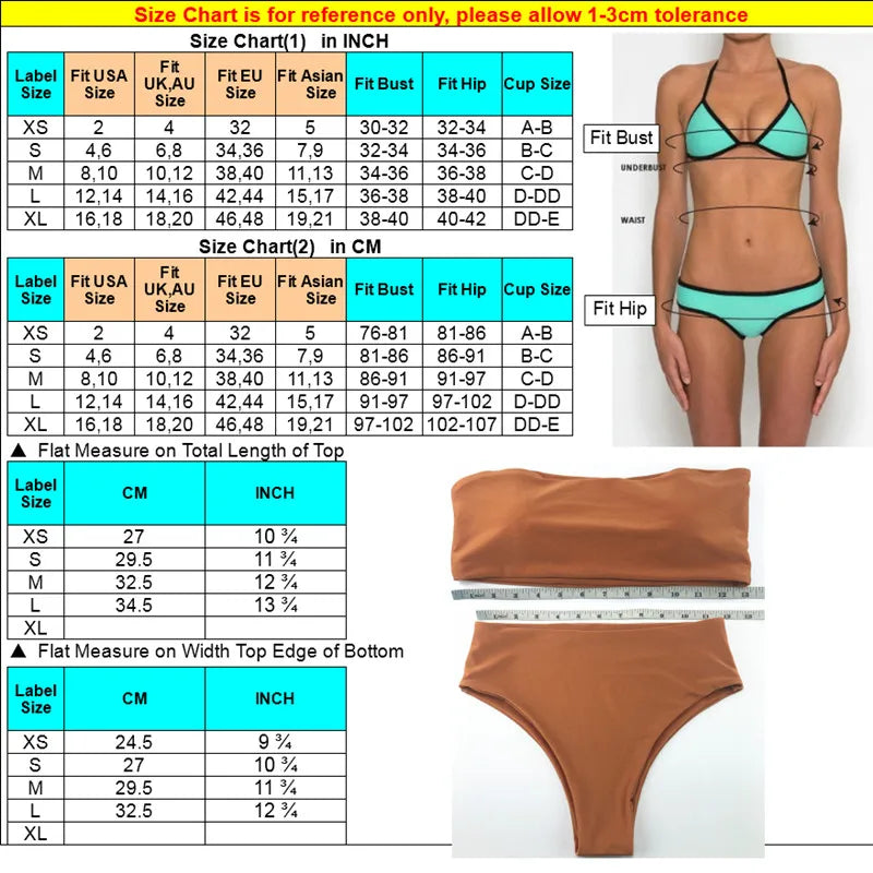 Bikini Set Summer Swimwear Biquini Beach Women's Swimsuit Bathing Suit Push Up Brazilian Bikini