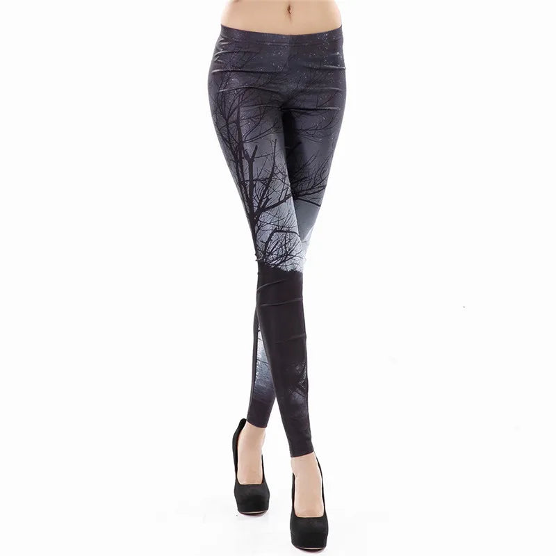 Legging Black Blue and Purple Objects Leggins Printed leggings Women leggings Women Pants
