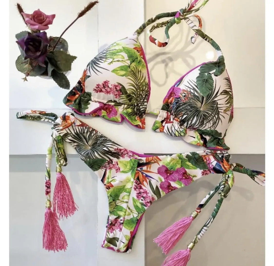 Bikinis Set Women Swimsuit Bandage Two-Piece Swimwear Brazilian Biquínis Beachwear Bathing Suit