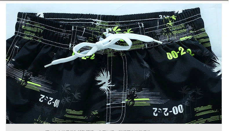 Summer Men Quick-drying Beachwear Plus Size Swimsuit Shorts Male Fashion Casual Loose Hawaii Printing Surf Board Shorts