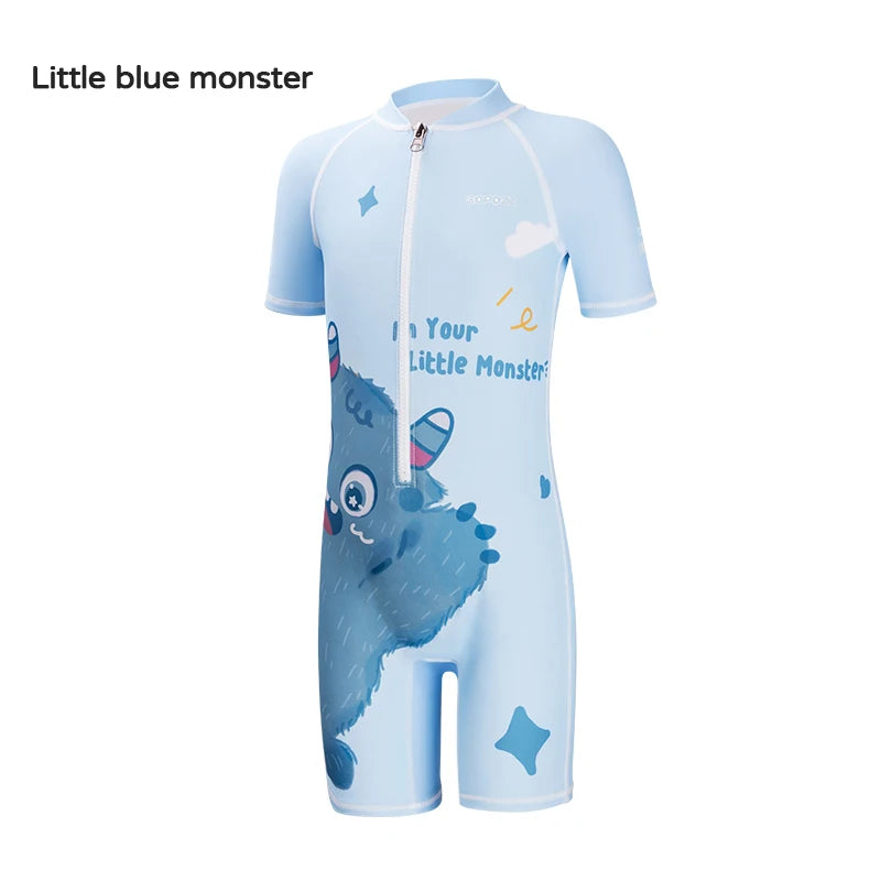 COPOZZ Boy or Girls Swimsuit UV Protection UPF50+ One Piece Kids Girls Swimwear for 3-12 Years Children Swimming Suit Beachwear