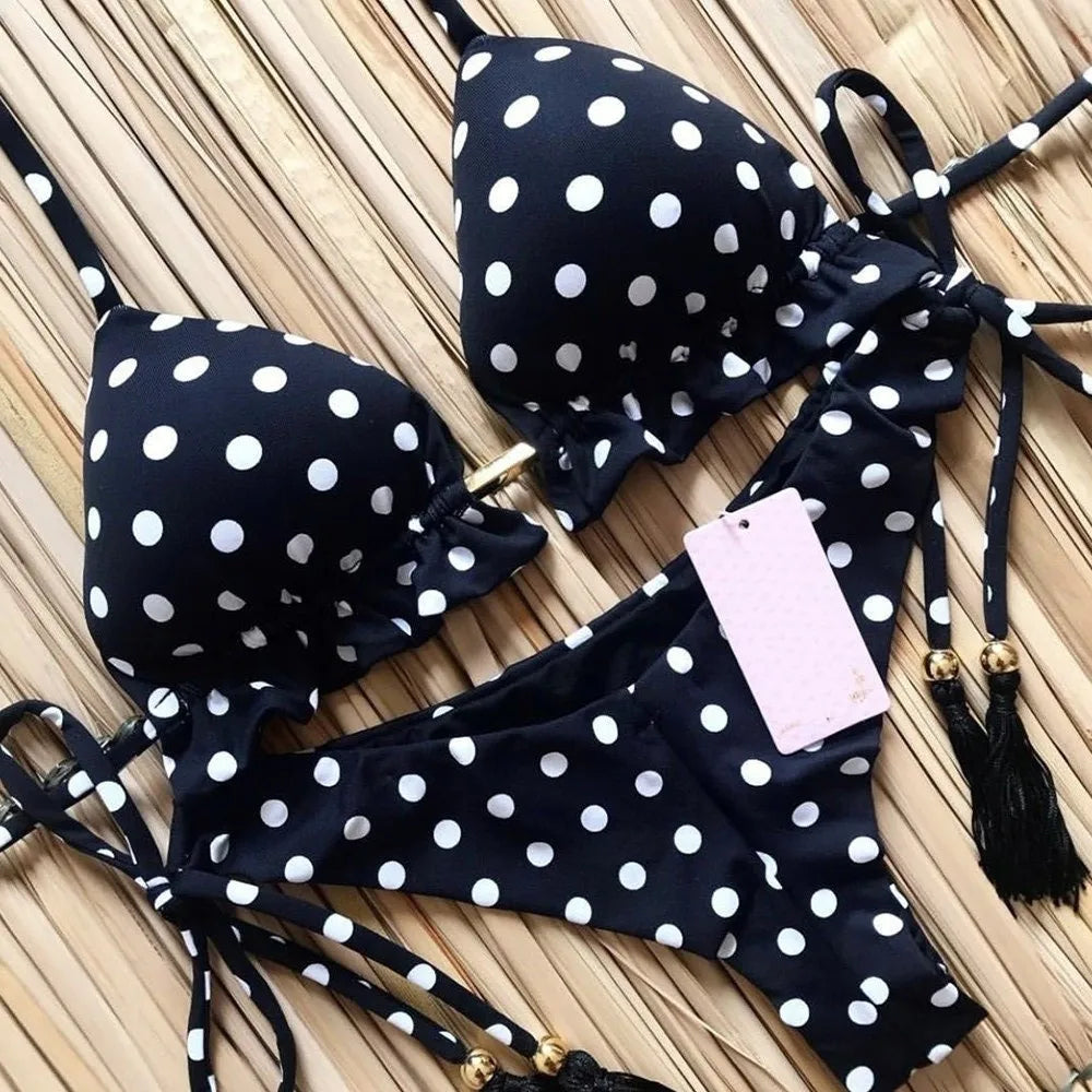Bikinis Set Women Swimsuit Bandage Two-Piece Swimwear Brazilian Biquínis Beachwear Bathing Suit