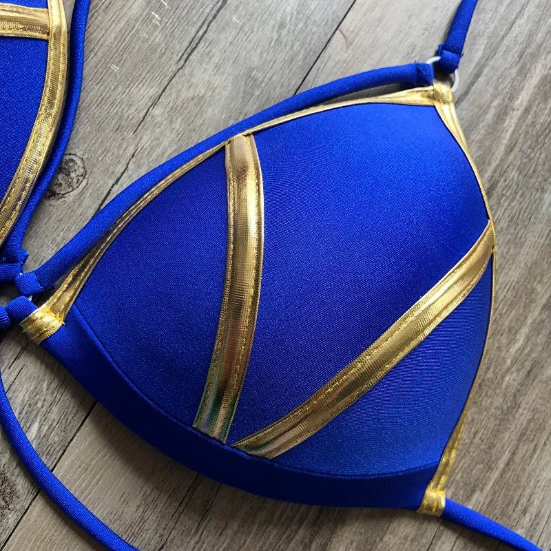 Gold Stamping Women Bikini Set Padded Women Swimsuit Push Up Bikini Swimwear Summer Beachwear Brazil Bathing Suit