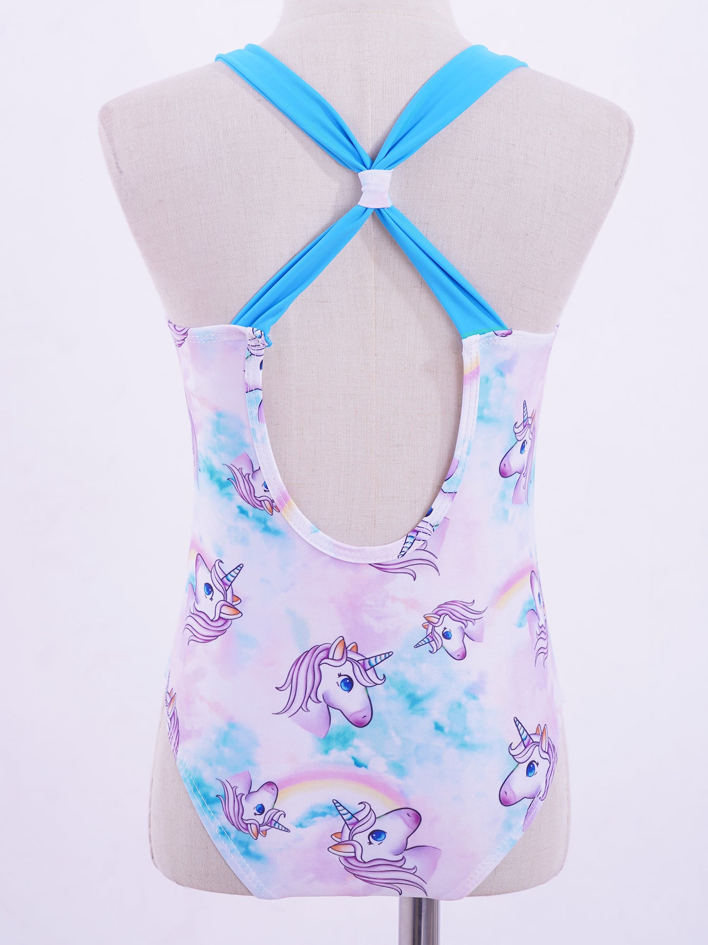 4-16 Years Girls Swimsuit Summer Brazilian Beach Swimming Suits Wear Shoulder Straps One-Piece Swimsuits for Kids Girls Swimwear