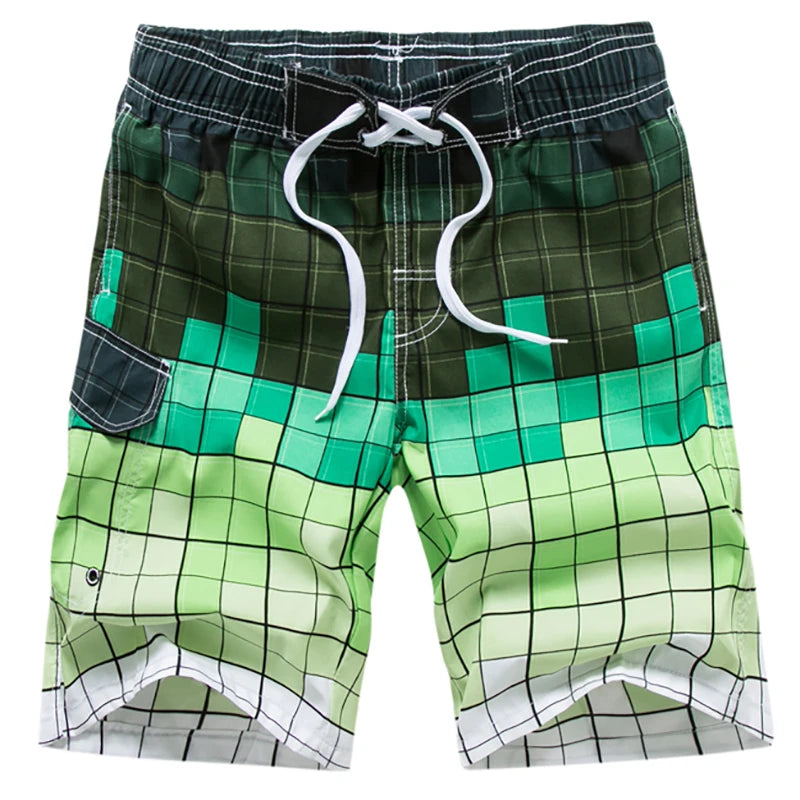 Summer Men Quick-drying Beachwear Plus Size Swimsuit Shorts Male Fashion Casual Loose Hawaii Printing Surf Board Shorts