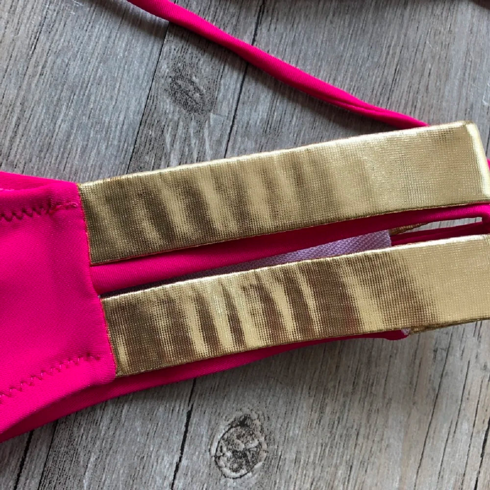 Gold Stamping Women Bikini Set Padded Women Swimsuit Push Up Bikini Swimwear Summer Beachwear Brazil Bathing Suit