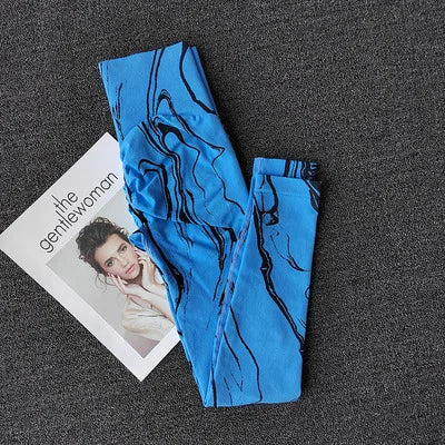 Stripe Women Peach Scrunch Seamless Tummy Control Yoga Pants Gym Tights High Waist Sport Leggings Running Pants