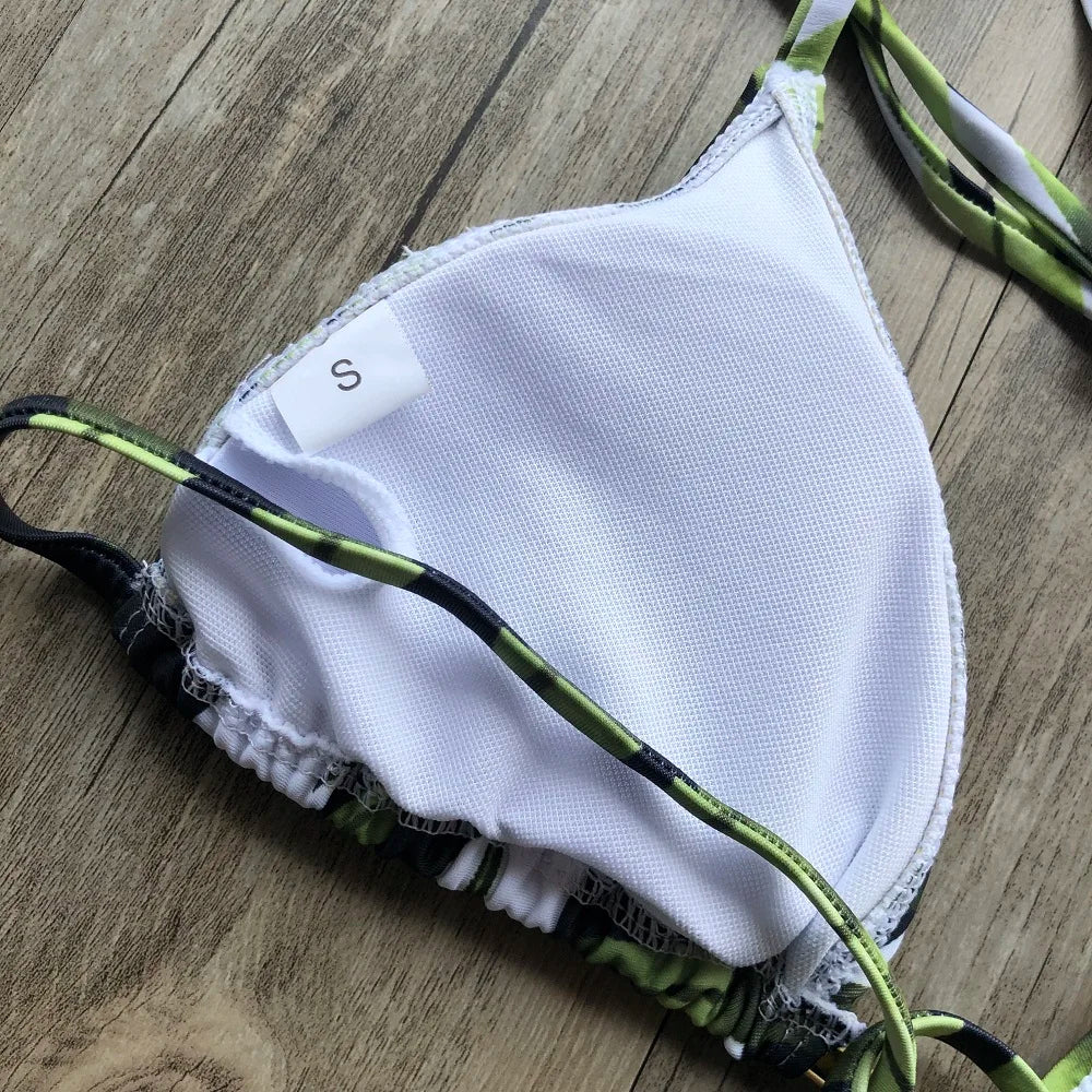 Bikinis Set Women Swimsuit Bandage Two-Piece Swimwear Brazilian Biquínis Beachwear Bathing Suit