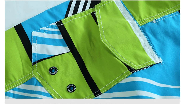 Summer Men Quick-drying Beachwear Plus Size Swimsuit Shorts Male Fashion Casual Loose Hawaii Printing Surf Board Shorts