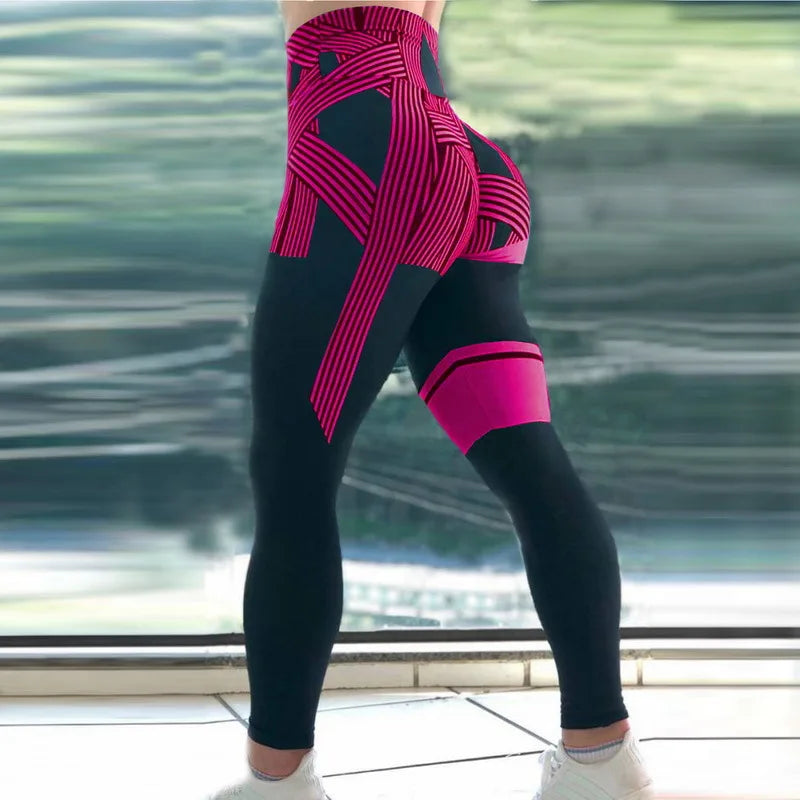 Women Seamless Leggings High Waist Push Up Yoga Pants Fitness Running Pants Gymwear Hip Lifting Print Workout Sports Tights
