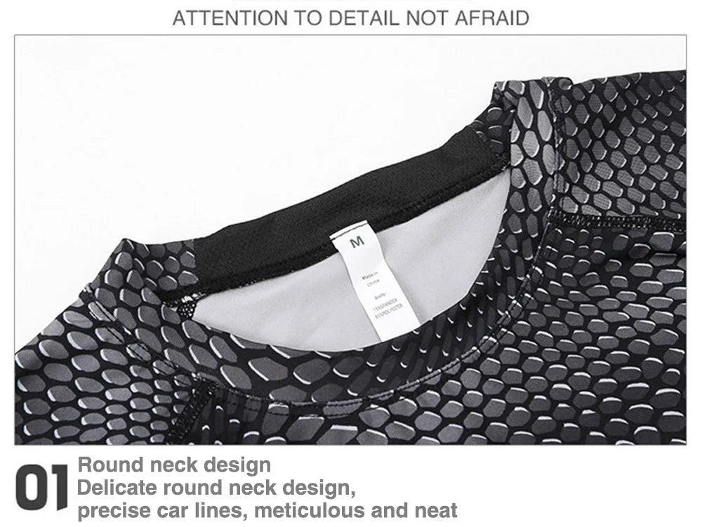 Men Running Shirt Compression Quick Dry Breathable Gym Shirt Elastic Sweat Sport Shirt Fitness Men Clothing Rashguard Male Tops