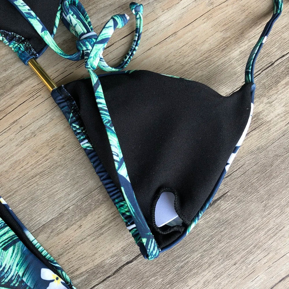 Bikinis Set Women Swimsuit Bandage Two-Piece Swimwear Brazilian Biquínis Beachwear Bathing Suit