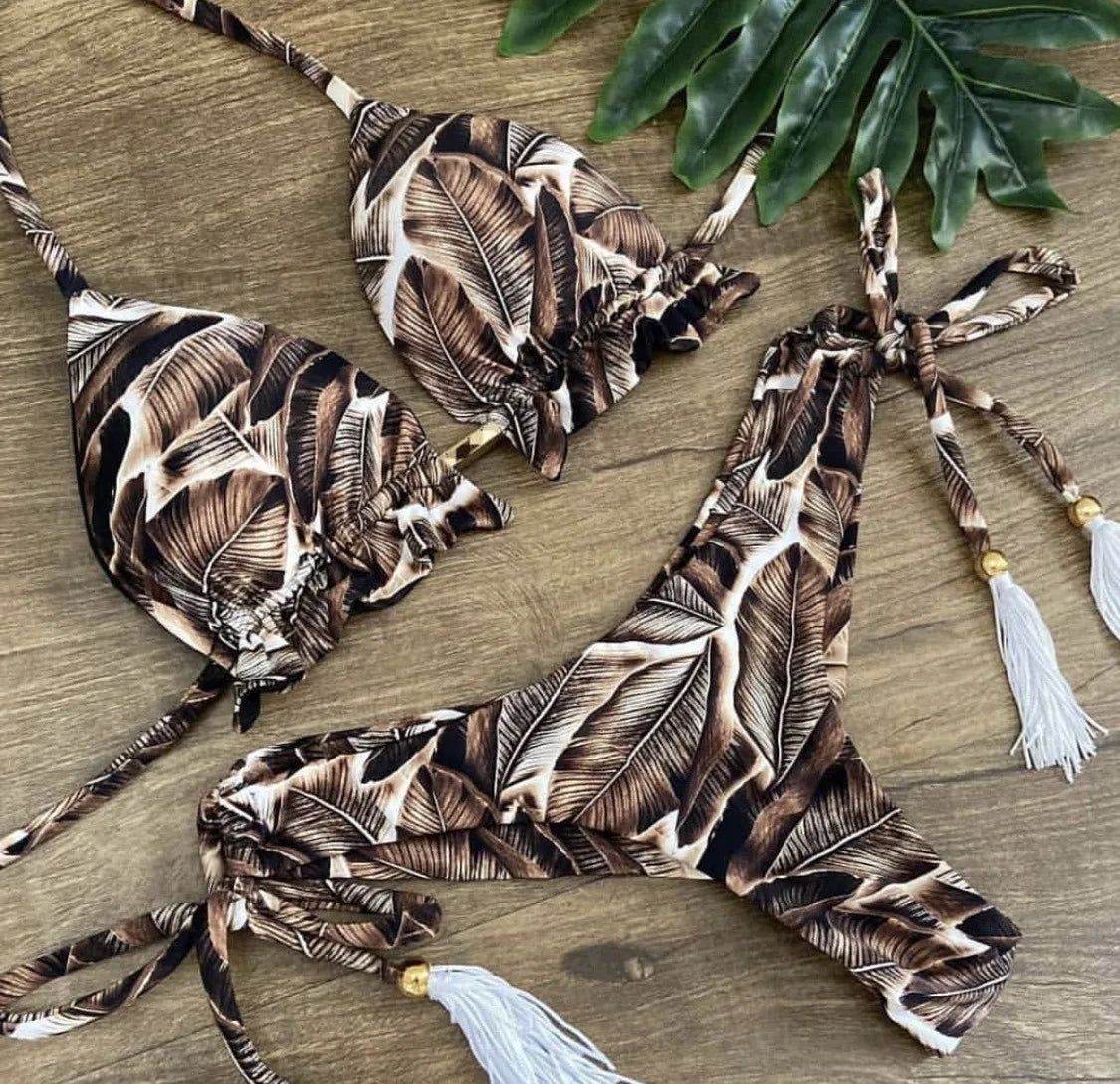 Bikinis Set Women Swimsuit Bandage Two-Piece Swimwear Brazilian Biquínis Beachwear Bathing Suit