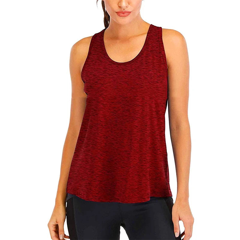 Yoga Shirt Female Style T-Shirt Loose Fitness Tops Vest Women Sleeveless Sport Tee Quick-Drying Gym Running Workout Blouse