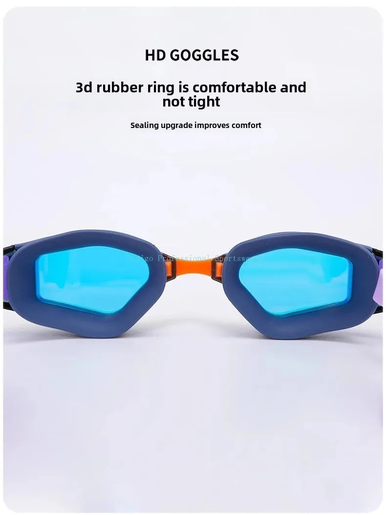 Professional Swim Goggles For Competition Zoke Electroplated Anti-Fog Swimming Goggles High-Definition Lenses With Clear Vision