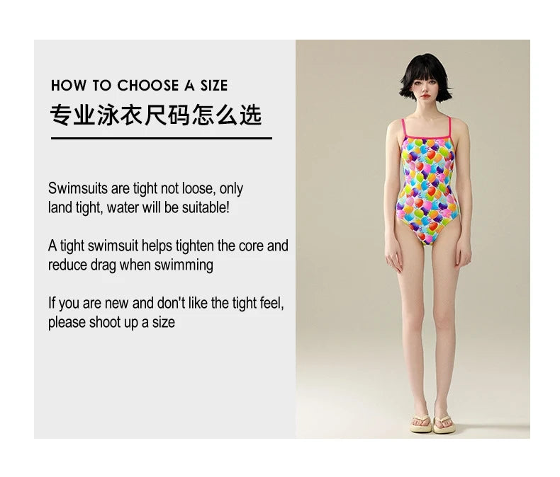 5 Designs Women Professional One-Piece Swimsuit Swimwear